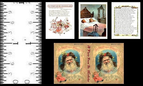 1:12 SCALE MINIATURE BOOK A VISIT FROM ST NICHOLAS DOLLHOUSE SCALE