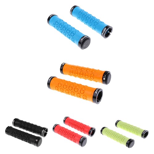 1 Pair Anti-slip Handle Bar Soft MTB Bike Lock-on Grips Handlebar End Plugs