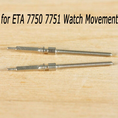 2PCS Silber Winding Stems Ersatz für ETA 7750 7751 Uhrwerk Reperatur-Teile Neu M