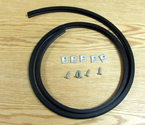 1957 CHEVY FIREWALL COWL TO HOOD RUBBER WEATHERSTRIP with CLIPS  ** USA MADE ** 