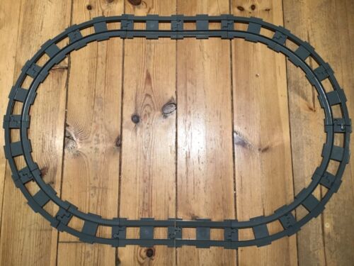 16 GREY DUPLO TRAIN RAILWAY TRACK PIECES STRAIGHT AND CURVED No 6378 6377 OVAL 