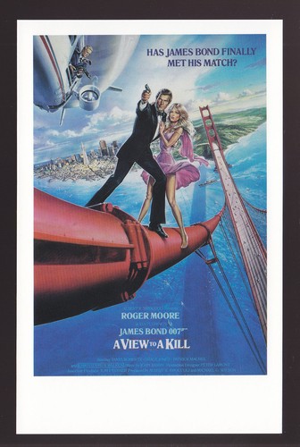 1985 USA Poster Reprint JAMES BOND POSTCARD 007 A View To A Kill U.S