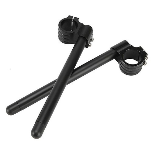 Universal 37mm CNC Fork Clip-ons Handle Grip Handlebar for Motorcycle Black