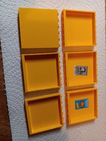 V Lego Lot 6 Yellow Panel 1 x 6 x 5 59349 Simpsons House 71016
