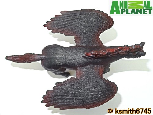 Mojo Animal Planet Black Pegasus solide Jouet en plastique Wild Foncé cheval volant NEUF