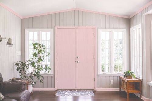 Premium Pink Woodgrain Peel /& Stick Wallpaper Luzen/&Co
