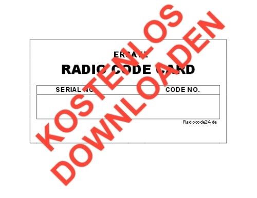 █►Radio Code geeignet für Becker Indianapolis Pro BE7950 BE7951 BE7952 BE7953 