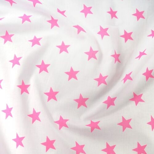 Polycotton Fabric 27mm Starry Sky Stars On White Space Galaxy