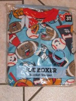 NEW Joe Boxer Footie Pajamas Fleece Blanket Sleeper 3T Sports football baseball 