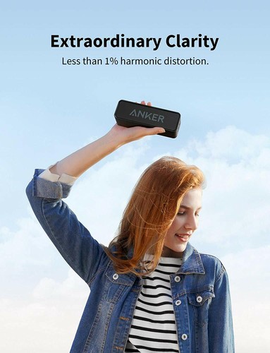 Anker SoundCore 2 Portable Bluetooth Wireless Speaker Bass 24-Hour Playtime