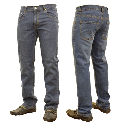 NEW MENS STRAIGHT LEG DARK BLUE JEANS ALL WAIST SIZES SLIM FIT REGULAR COMFORT