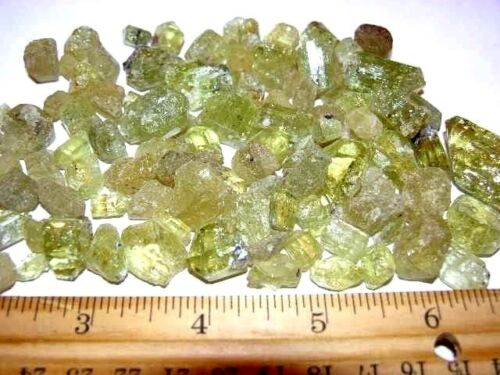 Apatite crystal natural yellow RARE Durango,Mexico 1//2 ounce lot 3-10 crystals