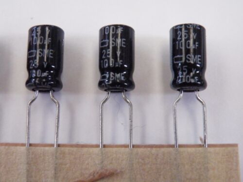 10 Pcs Radial Electrolytic Capacitor 25v 100uF 6.3mm*11mm Pitch 5mm CB08 