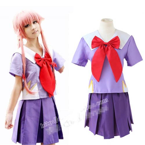 New Future Diary Mirai Nikki Yuno Gasai School Uniform Cosplay Costume