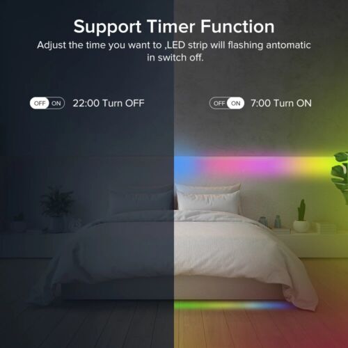 Wifi RGB IC Led Strip Light Set Alexa Lights Stripe Dream Color APP IOS Android 