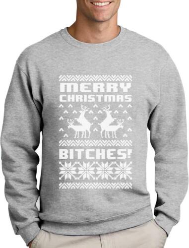 Merry Christmas Bitches Sweatshirt Xmas Ugly Sweater Humping Reindeer Funny