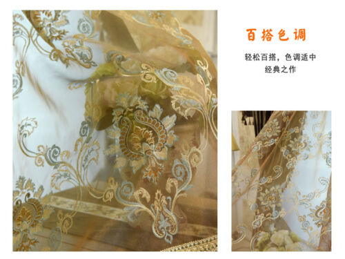 Luxury European velvet  solid color cloth curtain tulle sheer valance E670 