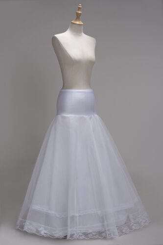 White Wedding Dress Petticoat Ball Gown Criniline Mermaid Slip underskirt 