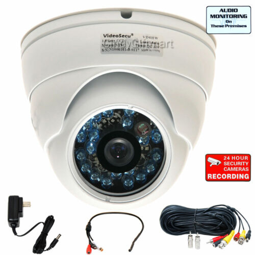 Dome Security Camera w//SONY Effio CCD IR Night Vision Audio Cable Microphone wtb