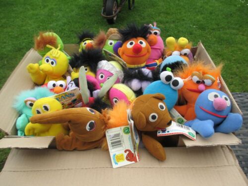 1997 Jim Henson Tyco Sesame Street Beans Soft Plush Beanie Toy Doll Collection!!