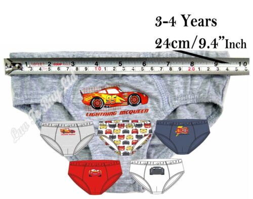 2-6 años de edad Pack de 5 Disney Cars Niños Chicos Calzoncillos Ropa Interior Pantalones
