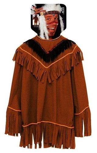 L M Native American Apache Indian Shirt Coat Tunic Mens Fancy Dress S
