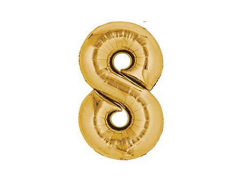 Folienballon XL Großezahl 80cm Geburtstag Helium Luft-Ballon Zahlen Gold Deko