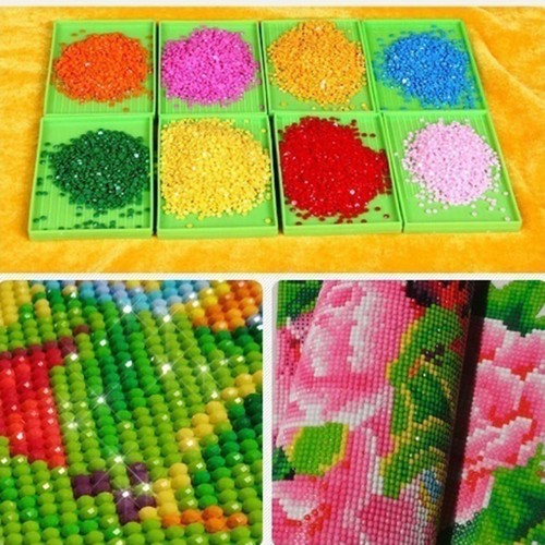 AM/_ DIY Full Diamond Painting Scenery Moon Lake Resin Picture Wall Crafts Decor