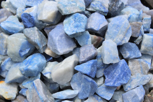 40 oz 2 1//2 lb Lot Natural Blue Quartz Rough Crystal Gemstone Raw Tumbler Rock