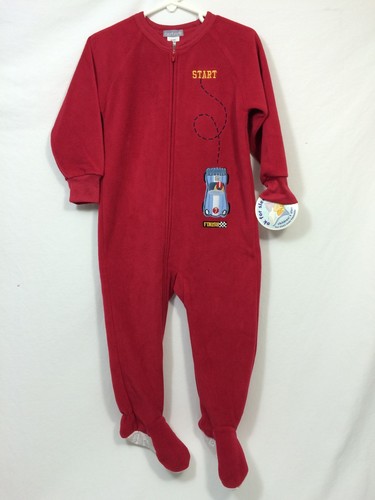 Carter-039-s-Boys-Red-Footed-Blanket-Sleeper-Pajamas-SZ-2T