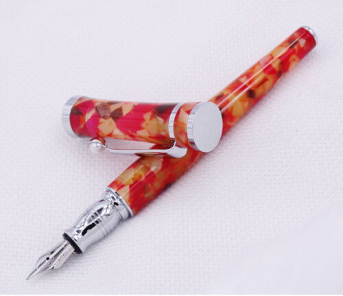 Beautiful Maple Leaf Pattern Acrylic Gift Pen Fuliwen Fine Nib Fountain Pen