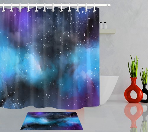 bano nebulosa de tela impermeable galaxy estrellado star juego de cortina de ducha para bano 72in casa jardin y bricolaje smkpuikotacirebon sch id