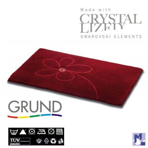 raison Grund tapis de bain série crystal rose fleur rouge nouveau Soldes 