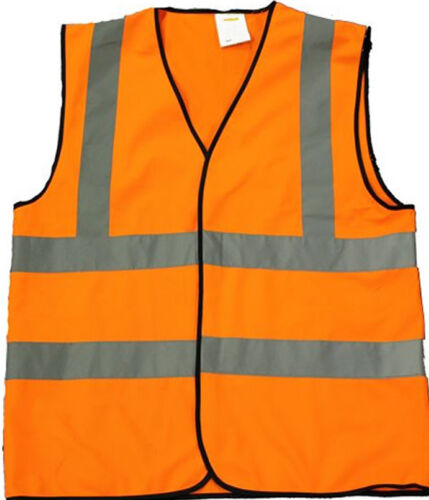Orange Hi Visibility Reflective Safety Vest Hi Viz Class 2 Vest EN471