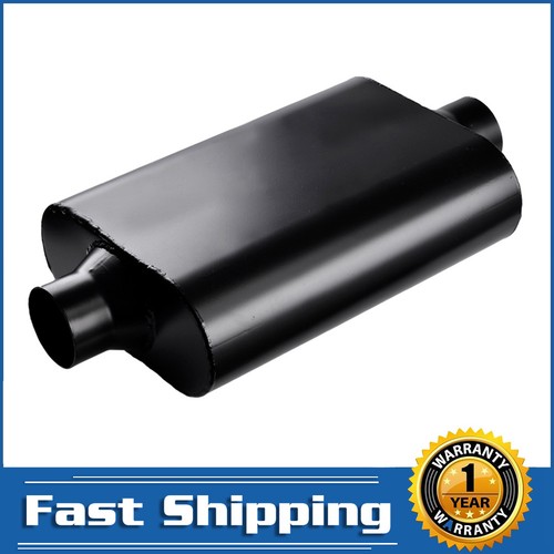 2 Chamber Performance Racing 2.5/" Inlet /& Outlet Center Center Muffler Exhaust