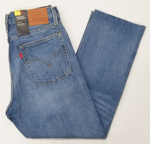 Levi/'s Premium #8723 NEW Women/'s High Rise Button Fly Wedgie Straight Jeans $98