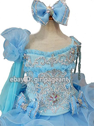 one piece Infant//toddler//baby Stunning One Long Sleeve Pageant Glitz Dress G011