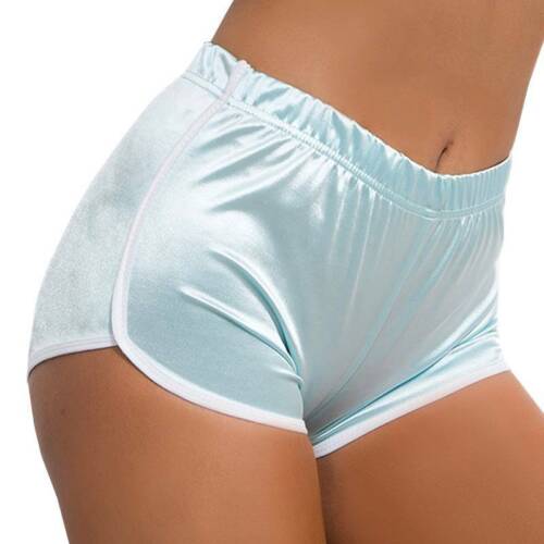 Lady High Waisted Yoga Shorts Butt Lift Gym Cycling Sport Fitness Half Hot Pants 
