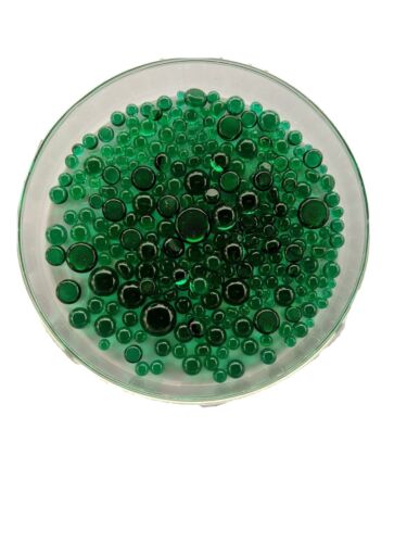90 COE Bullseye Glass Fusing Dots Frit Balls Emerald Green Transparent