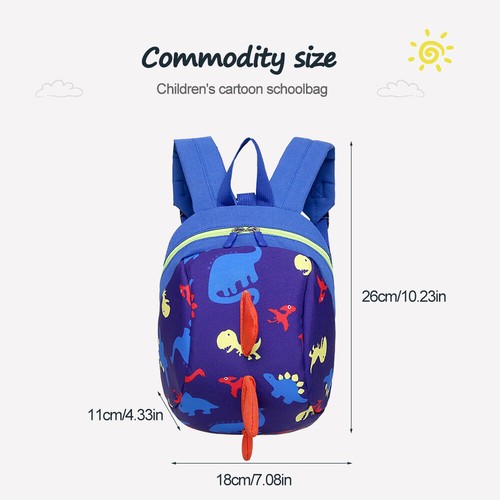 Cute Toddler Kids Baby Mini Backpack Cartoon Pretty Dinosaur School Bag Rein