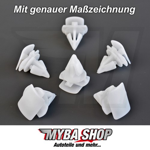 20x fijación clips zierleistenklammern para AUDI SEAT SKODA VW #neu #