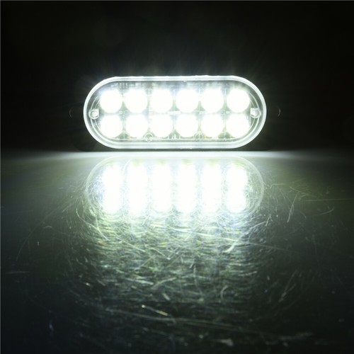 10pcs White 12 LED Strobe Lights Car Truck Flash Warning Hazard Emergency Lamps