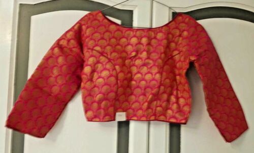 Readymade Saree Blouse,Stitched Pink Blouse,Designer sari Blouse,Crop Top