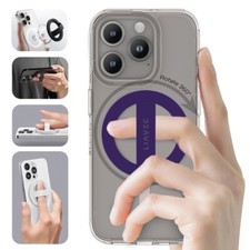 Handy Ring Halter 360° drehbar Fingerhalter Halterung Ständer mit MagSafe Purple