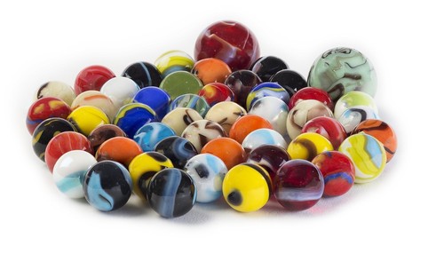 Set OF 50 Glass Marbles Bulk Assorted Colors 48 Players and 2 Shooters Styles