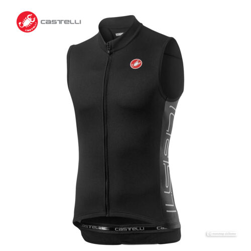 LIGHT BLACK NEW Castelli ENTRATA V Sleeveless Full Zip Cycling Jersey