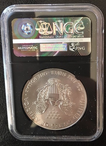2017 1 oz Silver American Eagle $1 Coin NGC MS 70 Early Release Black Retro
