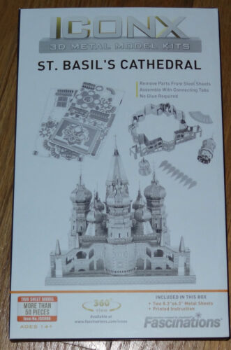 Basil's Cathedral 3D Laser Cut Metal Model Fascinations ICX006 ICONX St 