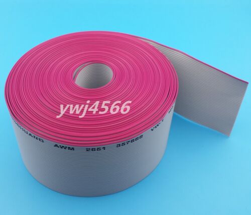 1M 40P gray flat ribbon cable 1.27mm pitch for 2.54mm Diameter 0.1mm connectors 