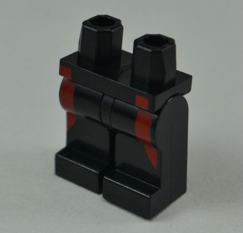 LEGO MINIFIGURE BLACK AND RED LEGS C447